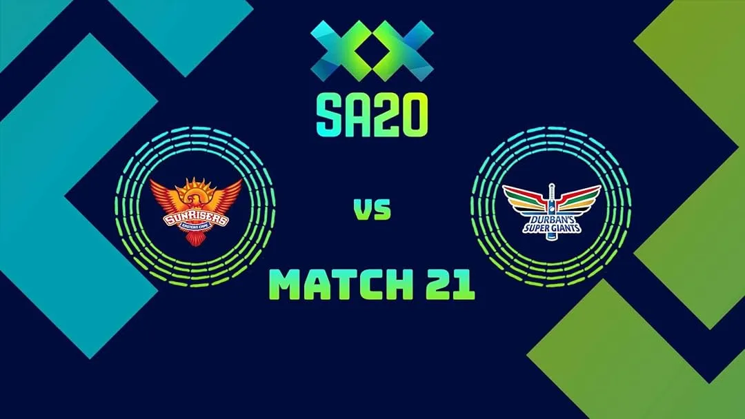 Sunrisers Eastern Cape vs Durban's Super Giants, 21st T20 Match, SA20 2025-26 Special Bets